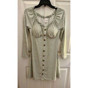 Juniors Large No Boundries Green floral dress